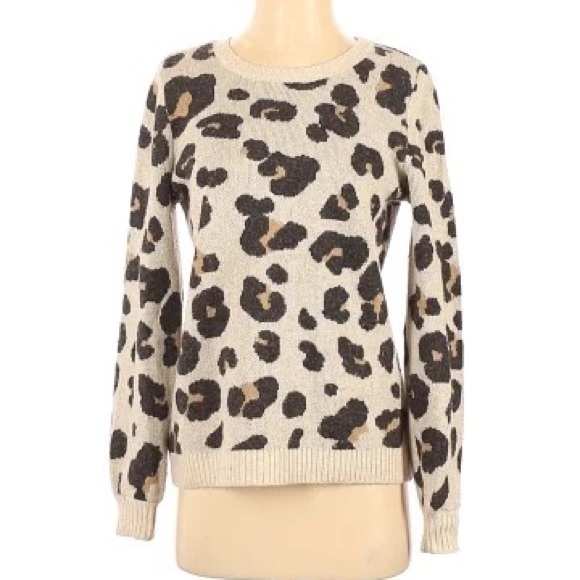 LOFT Leopard Sweater Size Extra Small - Picture 10 of 10
